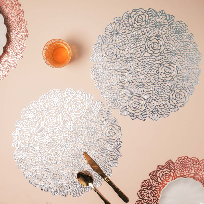 Rose Design Table Mat Set of 2