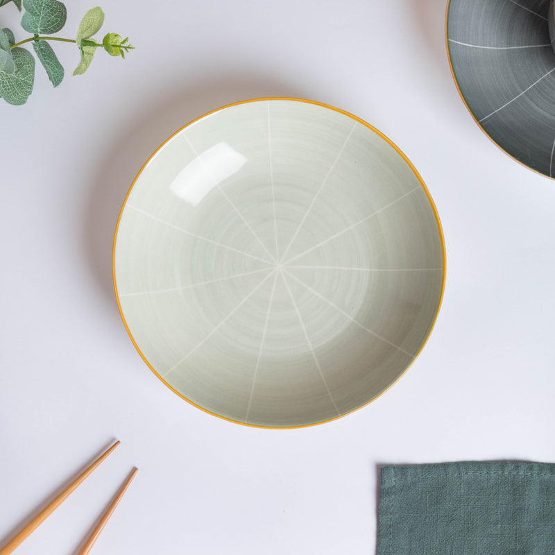 Willow Light Grey Snack Plate 8 inch - Serving plate, snack plate, dessert plate | Plates for dining & home decor