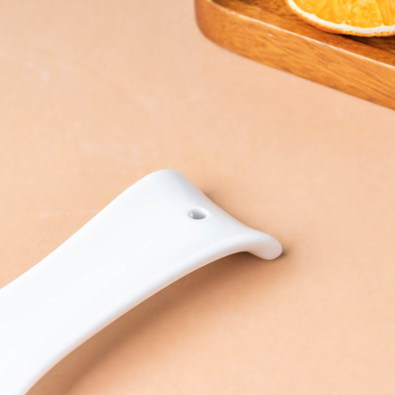 Ceramic Spoon Rest Classic White - Kitchen Tool