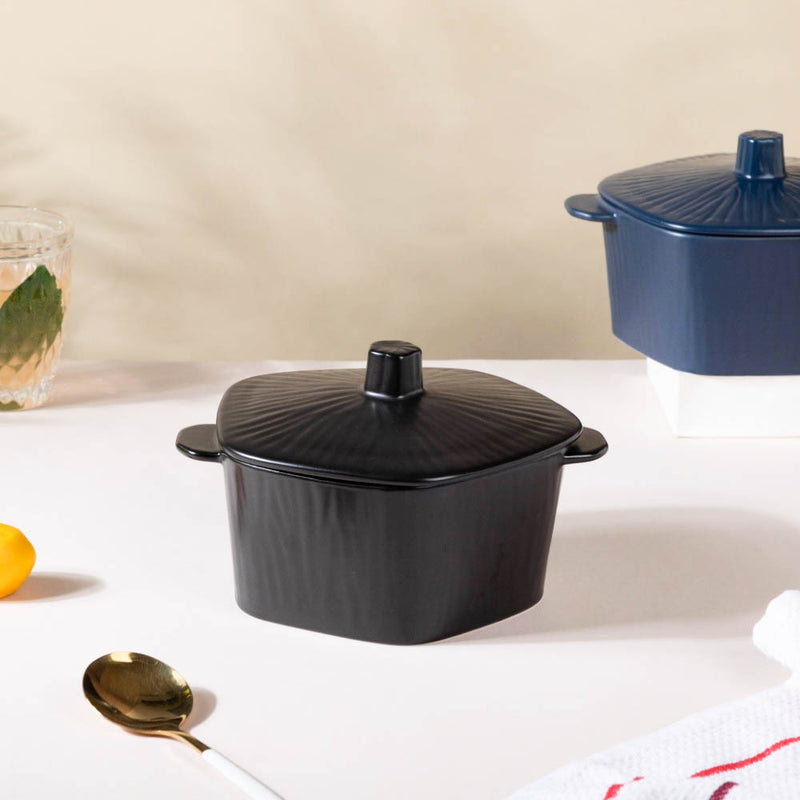 Pentagon Casserole - Serving bowl with lid, ceramic bowls with lids, noodle bowl, oven bowl, bowl with handle | Bowls for dining table & home decor