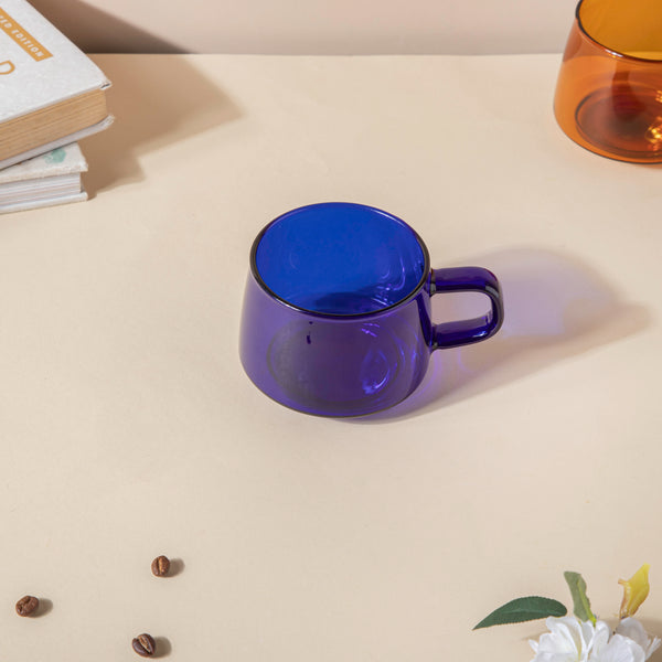 Borosilicate Glass Cup Blue