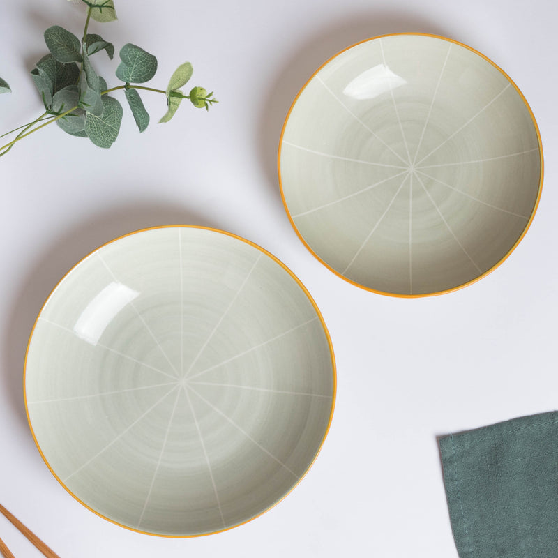 Willow Light Grey Snack Plate 8 inch - Serving plate, snack plate, dessert plate | Plates for dining & home decor