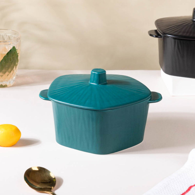 Pentagon Casserole - Serving bowl with lid, ceramic bowls with lids, noodle bowl, oven bowl, bowl with handle | Bowls for dining table & home decor