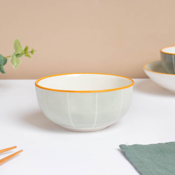 Willow Light Grey Snack Bowl Small 250 ml - Bowl,ceramic bowl, snack bowls, curry bowl, popcorn bowls | Bowls for dining table & home decor
