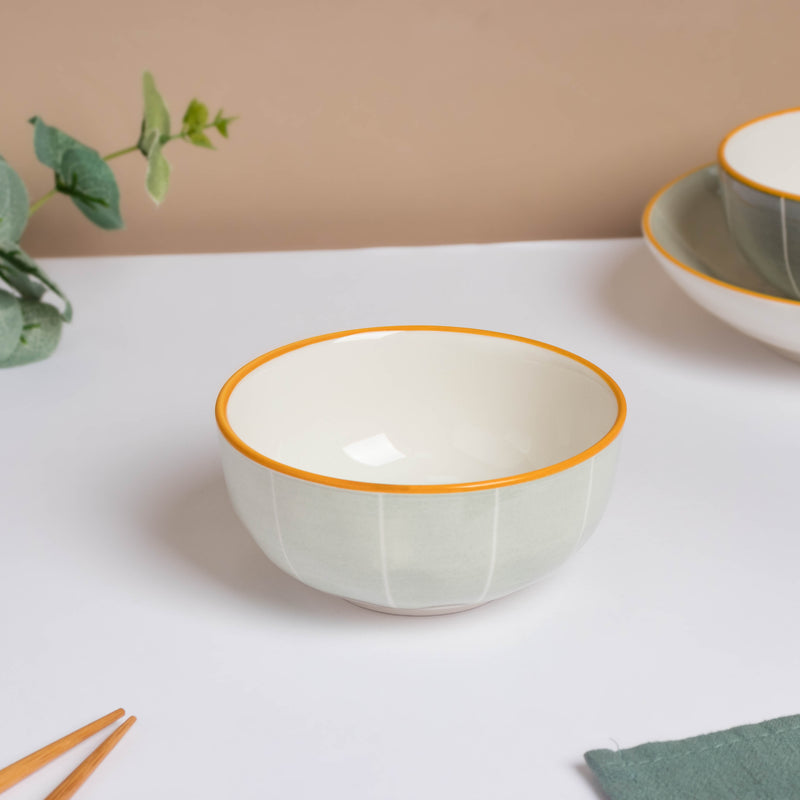 Willow Light Grey Snack Bowl Small 250 ml - Bowl,ceramic bowl, snack bowls, curry bowl, popcorn bowls | Bowls for dining table & home decor