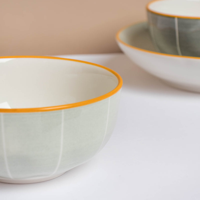 Willow Light Grey Snack Bowl Small 250 ml - Bowl,ceramic bowl, snack bowls, curry bowl, popcorn bowls | Bowls for dining table & home decor