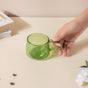 Borosilicate Glass Cup Green- Tea cup, coffee cup, cup for tea | Cups and Mugs for Office Table & Home Decoration