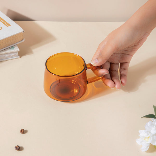 Borosilicate Glass Cup Amber