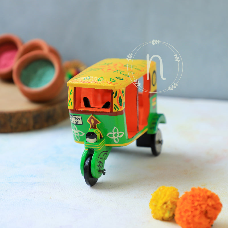 Wooden Auto Rickshaw - Showpiece | Home decor item | Room decoration item
