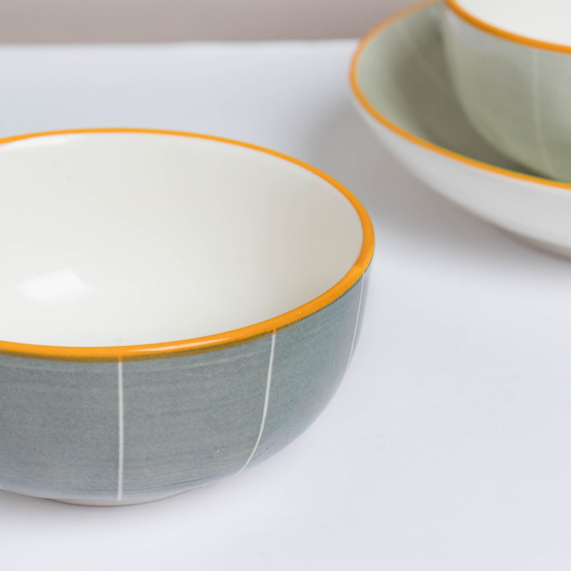 Willow Dark Grey Snack Bowl Small 250 ml - Bowl,ceramic bowl, snack bowls, curry bowl, popcorn bowls | Bowls for dining table & home decor