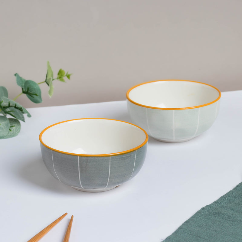 Willow Dark Grey Snack Bowl Small 250 ml - Bowl,ceramic bowl, snack bowls, curry bowl, popcorn bowls | Bowls for dining table & home decor