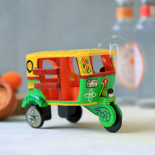 Wooden Auto Rickshaw - Showpiece | Home decor item | Room decoration item