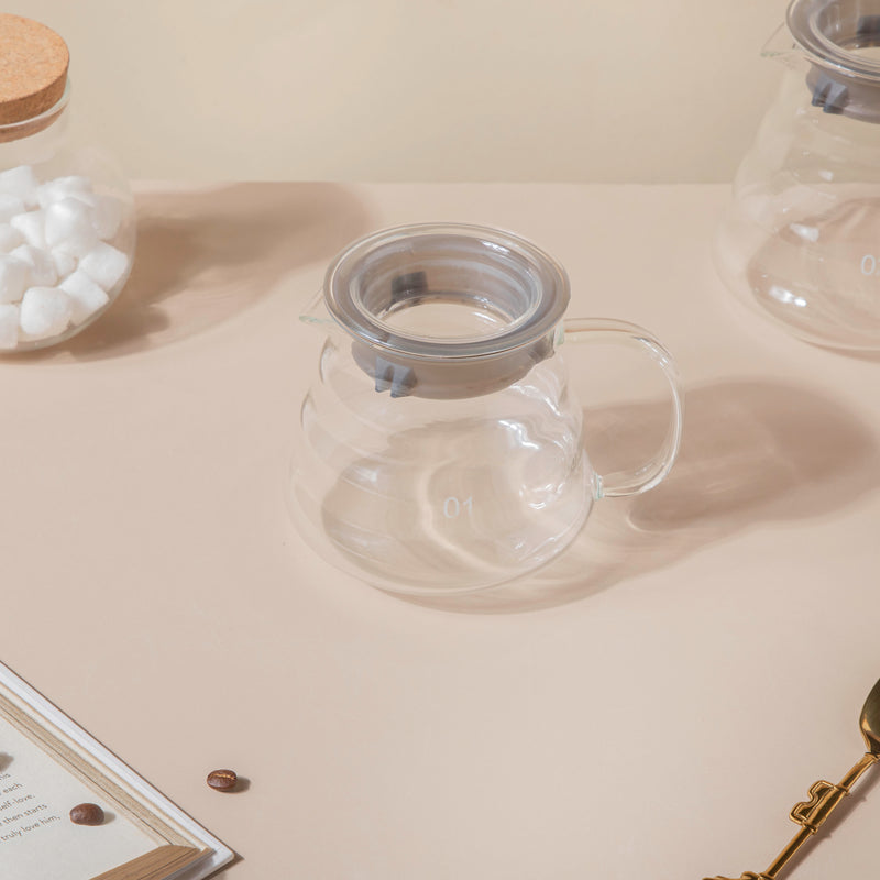 Glass Coffee Pot With Lid Small - Glass pot, glass teapot, pot with lid | Glass pot for Dining table & Home Decor