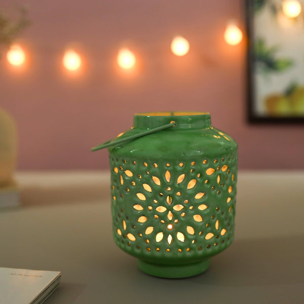 Metal Lantern Green