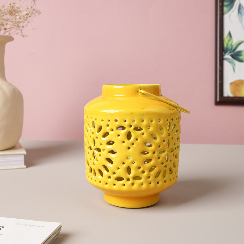 Metal Lantern-Yellow