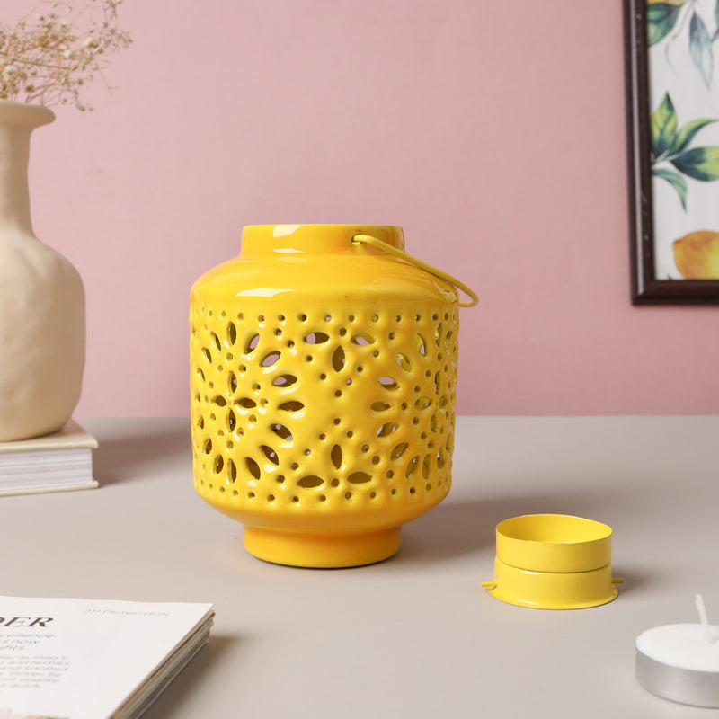 Metal Lantern-Yellow