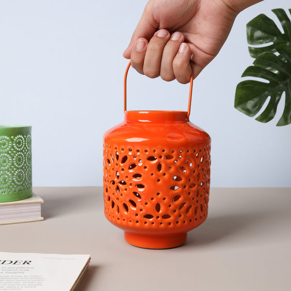 Metal Lantern-Orange