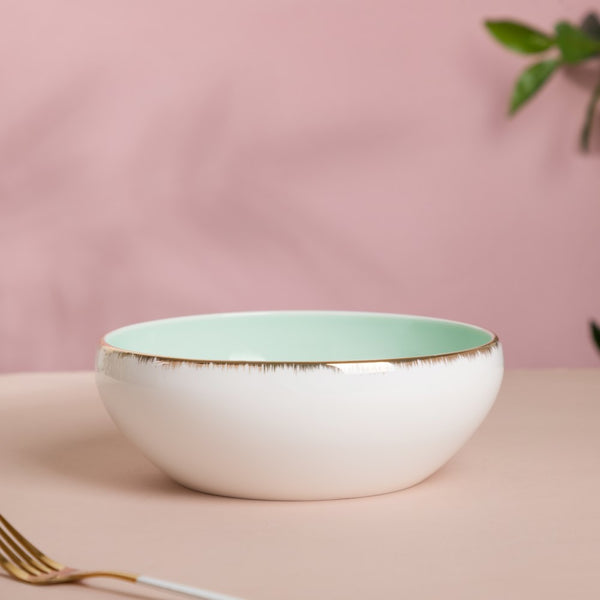 Serving Bowl Mint 1 l - Bowl, ceramic bowl, serving bowls, noodle bowl, salad bowls, bowl for snacks, large serving bowl | Bowls for dining table & home decor