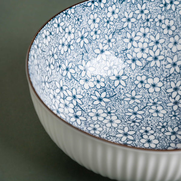 Meraki Floral Ceramic Serving Bowl 800 ml - Bowl, ceramic bowl, serving bowls, noodle bowl, salad bowls, bowl for snacks, snack bowl sets | Bowls for dining table & home decor