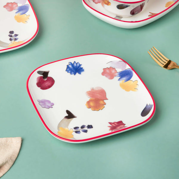 Florista Elevated Snack Plate 7.5 Inch - Serving plate, snack plate, dessert plate | Plates for dining & home decor