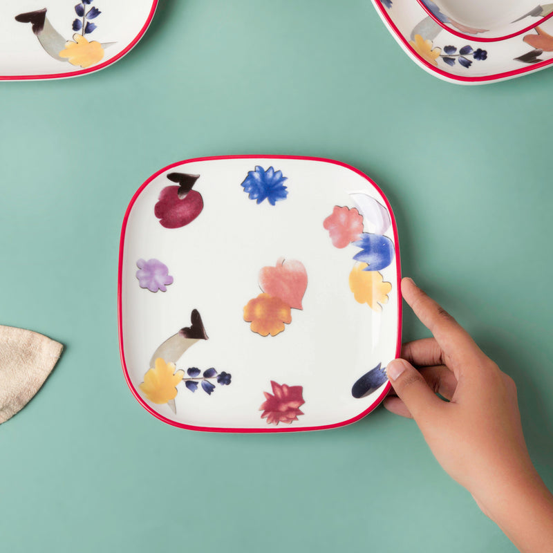 Florista Elevated Snack Plate 7.5 Inch - Serving plate, snack plate, dessert plate | Plates for dining & home decor