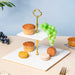 Serena 2 Tier Square Dessert Stand White