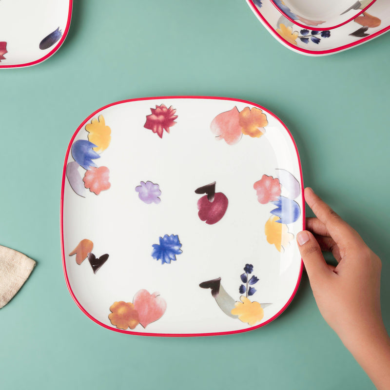 Florista Dinner Plate 9 Inch - Serving plate, lunch plate, ceramic dinner plates| Plates for dining table & home decor