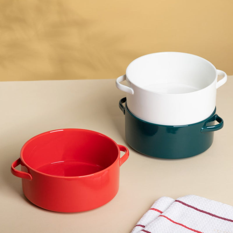 Toujours Noodle Bowl With Handle - Bowl, ceramic bowl, serving bowls, noodle bowl, salad bowls, bowl for snacks, baking bowls, large serving bowl, bowl with handle | Bowls for dining table & home decor