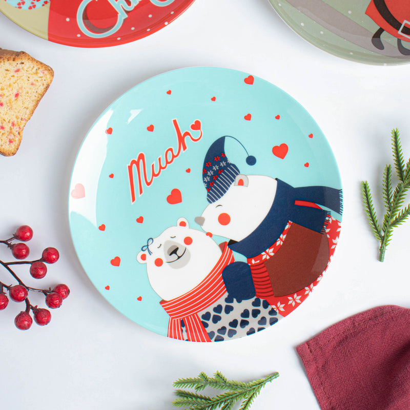 Festive Snack Plate - Serving plate, snack plate, dessert plate | Plates for dining & home decor