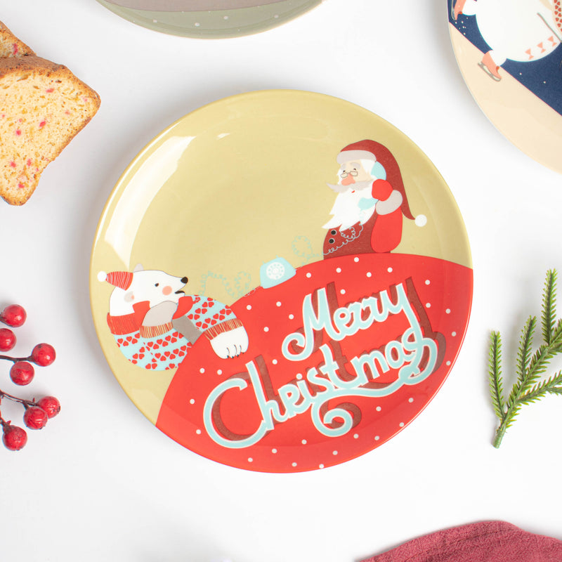 Festive Snack Plate - Serving plate, snack plate, dessert plate | Plates for dining & home decor