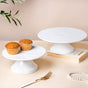 Serena Round Cake Stand 10 Inch Plate Large White