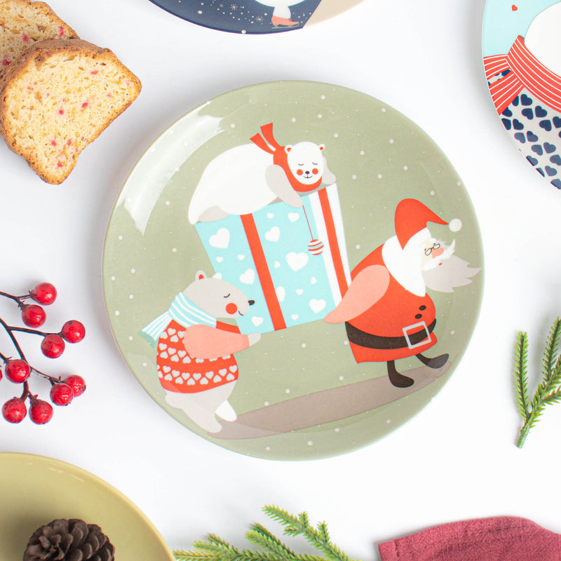 Festive Snack Plate - Serving plate, snack plate, dessert plate | Plates for dining & home decor