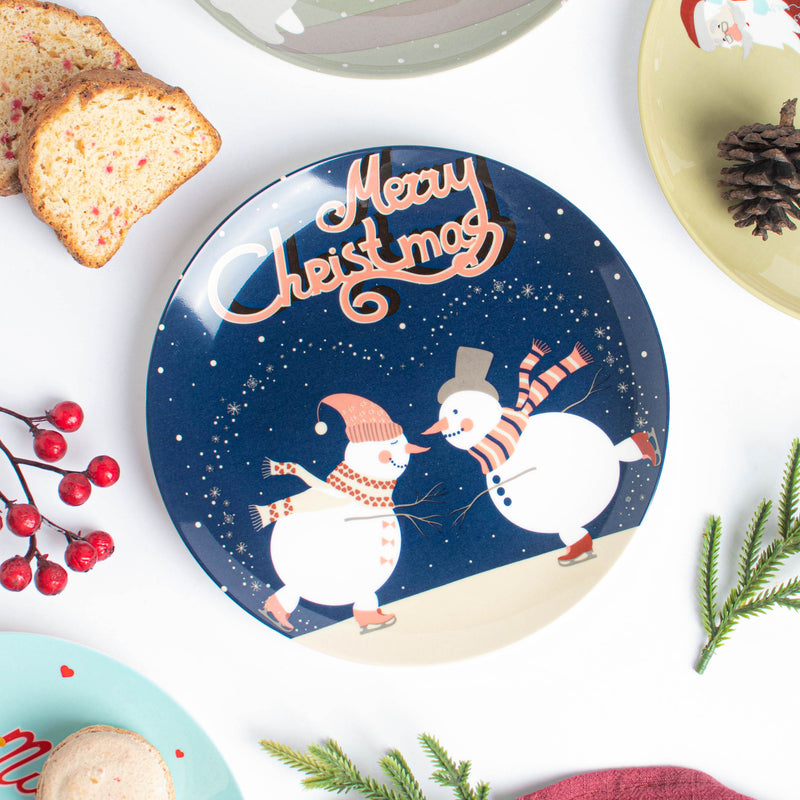 Festive Snack Plate - Serving plate, snack plate, dessert plate | Plates for dining & home decor
