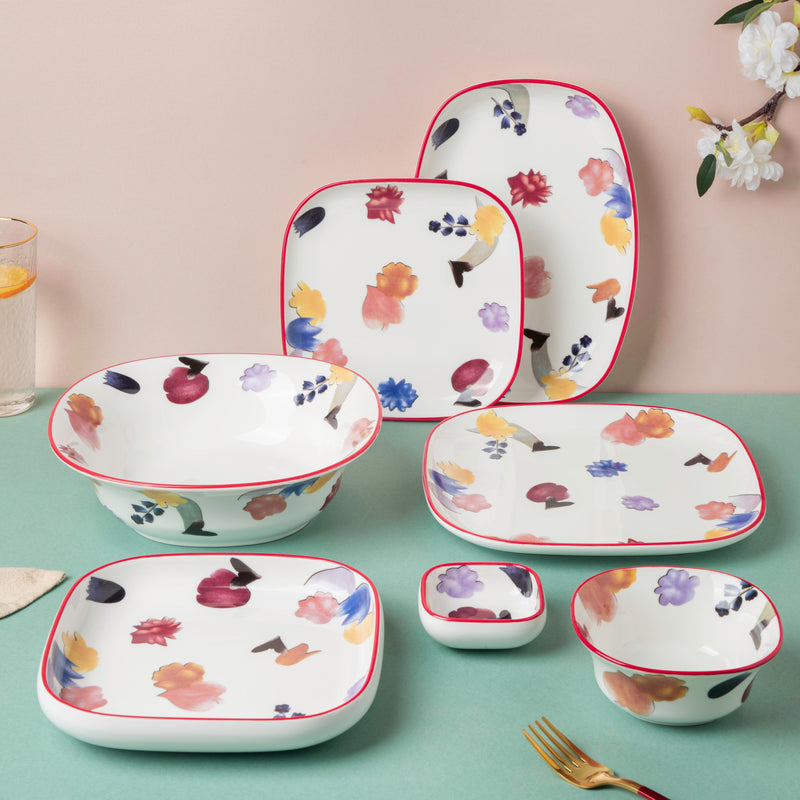 Florista Rimmed Serving Bowl 9 Inch - Bowl, ceramic bowl, serving bowls, noodle bowl, salad bowls, bowl for snacks, large serving bowl | Bowls for dining table & home decor