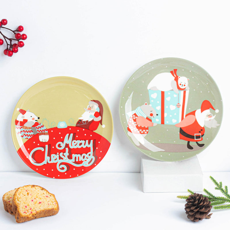 Festive Snack Plate - Serving plate, snack plate, dessert plate | Plates for dining & home decor
