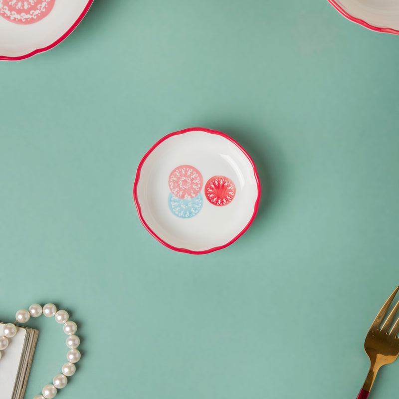 Spiral Candy White Dip Bowl - Bowl, ceramic bowl, dip bowls, chutney bowl, dip bowls ceramic | Bowls for dining table & home decor 