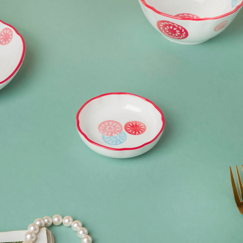 Spiral Candy White Dip Bowl - Bowl, ceramic bowl, dip bowls, chutney bowl, dip bowls ceramic | Bowls for dining table & home decor 