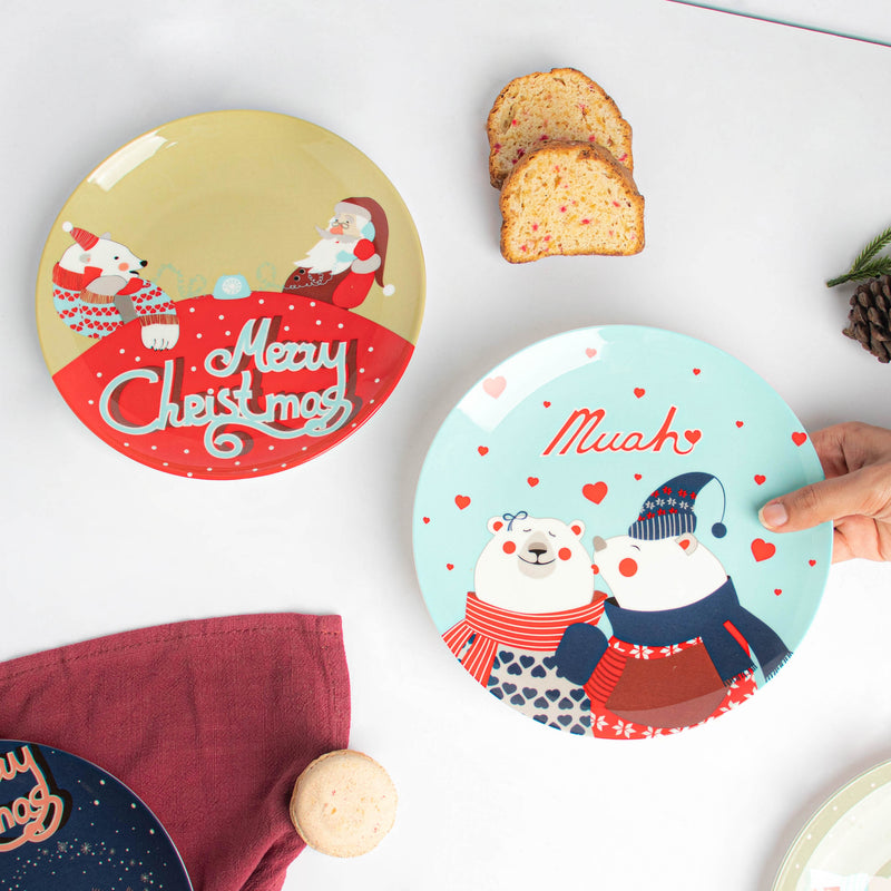 Festive Snack Plate - Serving plate, snack plate, dessert plate | Plates for dining & home decor