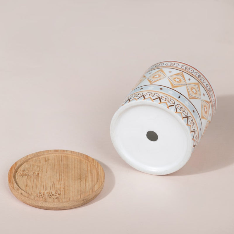 Botanic Expressions Ceramic Planter With Coaster Set Of 2