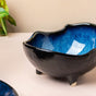 Sapphire Snack Bowl With Legs Blue 300 ml - Bowl,ceramic bowl, snack bowls, curry bowl, popcorn bowls | Bowls for dining table & home decor