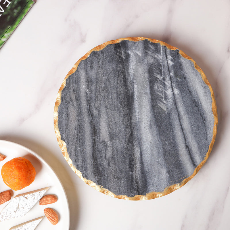 Marble Platter Small - Ceramic platter, serving platter, fruit platter | Plates for dining table & home decor