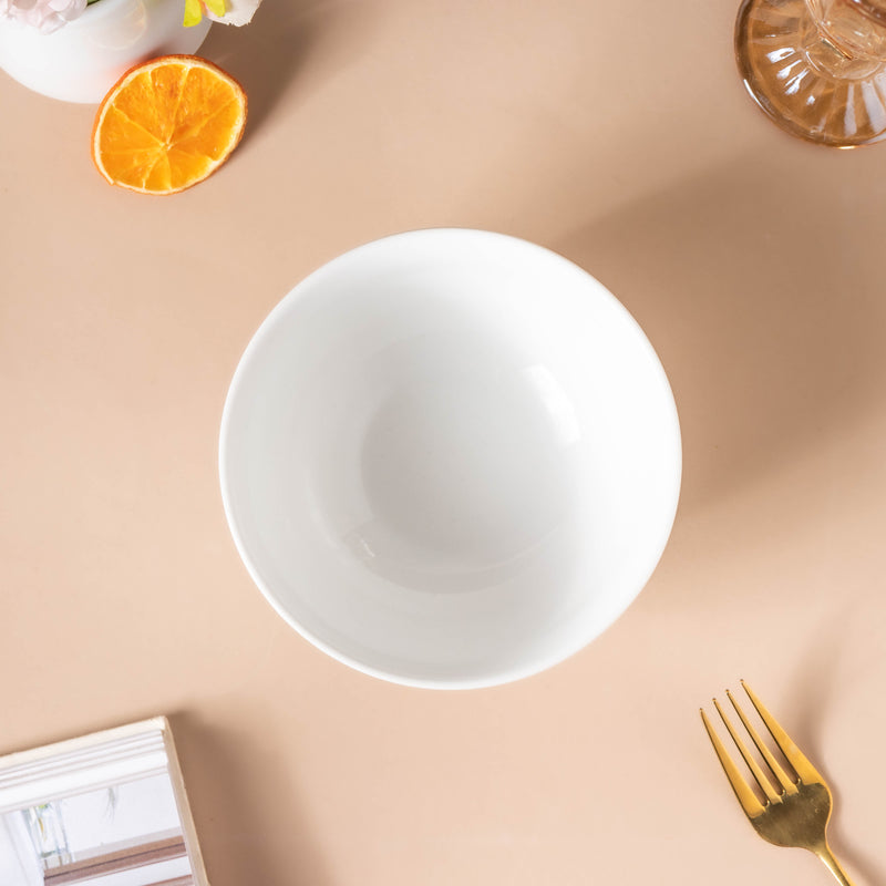 Riona Textured Ceramic Side Bowl White - Bowl, soup bowl, ceramic bowl, snack bowls, curry bowl, popcorn bowls | Bowls for dining table & home decor