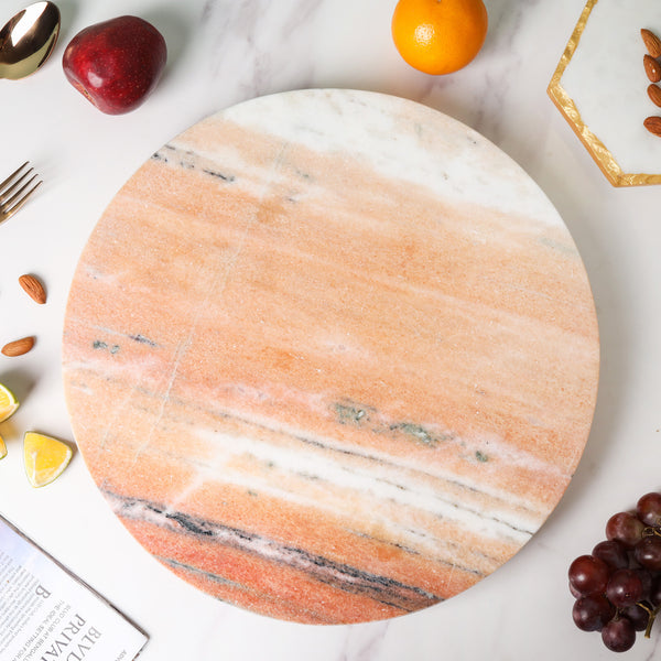 Marble Lazy Susan - Ceramic platter, serving platter, fruit platter | Plates for dining table & home decor