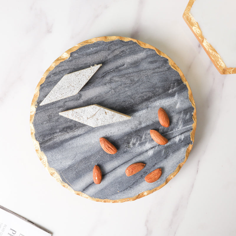 Marble Platter Small - Ceramic platter, serving platter, fruit platter | Plates for dining table & home decor