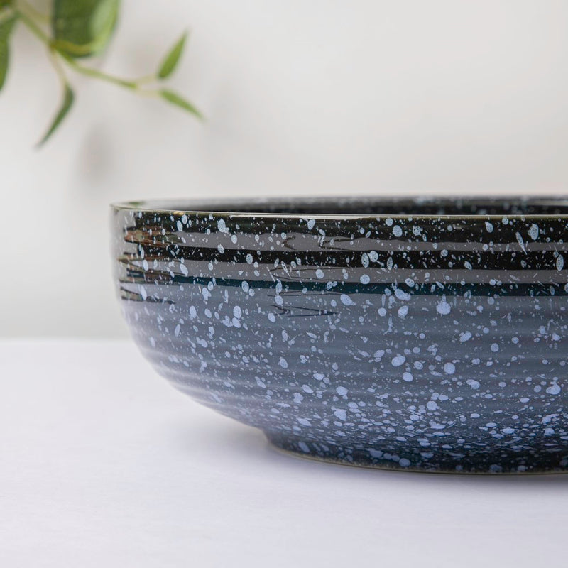 Kimberlite Finish Stone Ceramic Bowl 9 inch 1700 ml - Bowl, ceramic bowl, serving bowls, noodle bowl, salad bowls, bowl for snacks, large serving bowl | Bowls for dining table & home decor