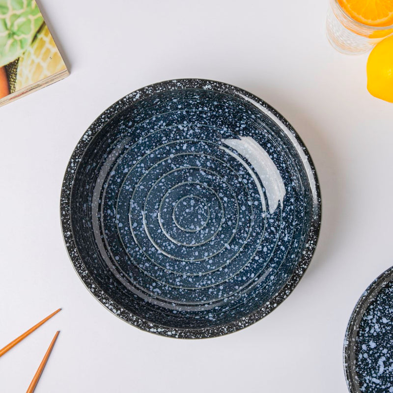 Kimberlite Finish Stone Ceramic Bowl 9 inch 1700 ml - Bowl, ceramic bowl, serving bowls, noodle bowl, salad bowls, bowl for snacks, large serving bowl | Bowls for dining table & home decor