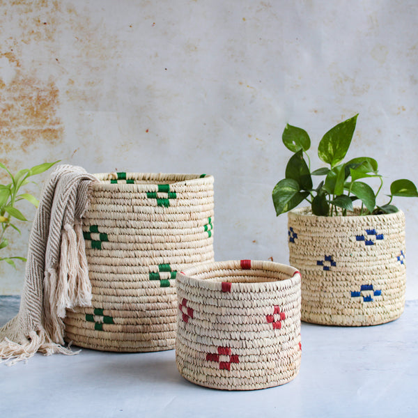 Wicker Planter Set of 3 - Basket | Flower basket