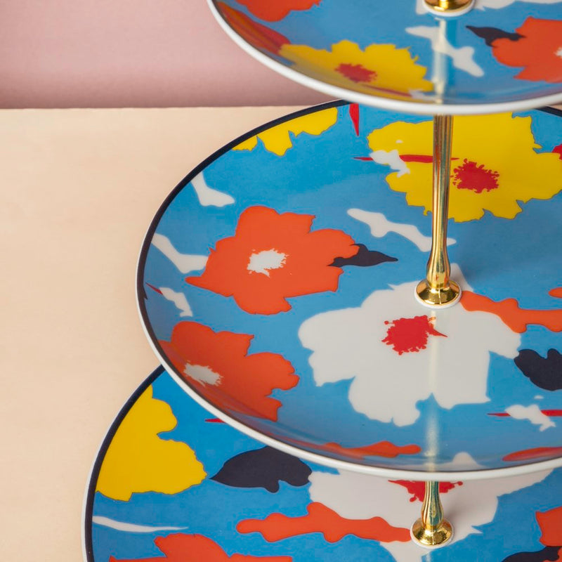 Floral Garden 3 Tier Cake Stand
