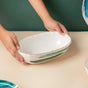 Oceanic Coastal Green Serving Bowl 10 Inch - Bowl, ceramic bowl, serving bowls, noodle bowl, salad bowls, bowl for snacks, large serving bowl | Bowls for dining table & home decor