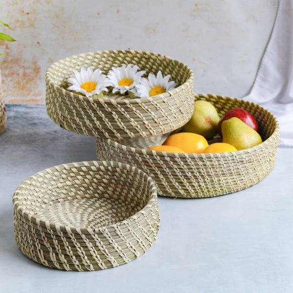 Wicker Storage Basket Set of 3 - Basket | Fruit basket